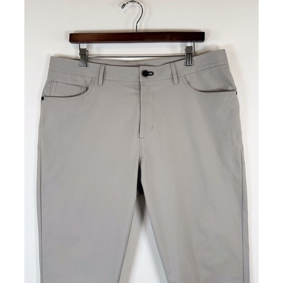 Public Rec Mens Pants Gray Chino 5 Pocket Straight Performance Classic 36x24 - Picture 6 of 11